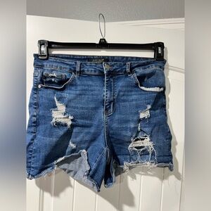 Judy Blue distressed Jean shorts XL